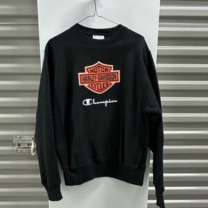 Champion Black Harley-Davidson Crewneck Sweater
